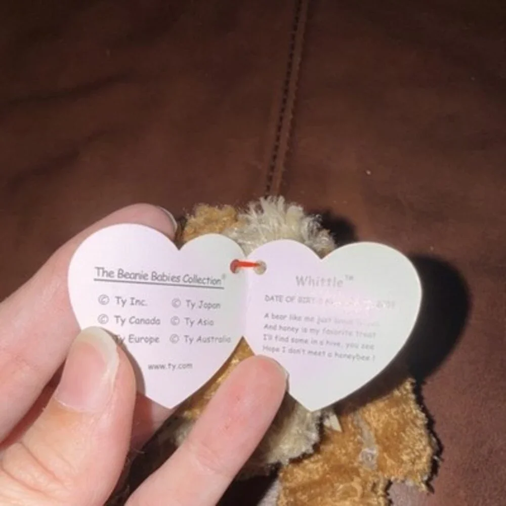 Ty Beanie Babies Whittle Bear Plush Beanbag 2004 Ages 3+ 4-7 Years